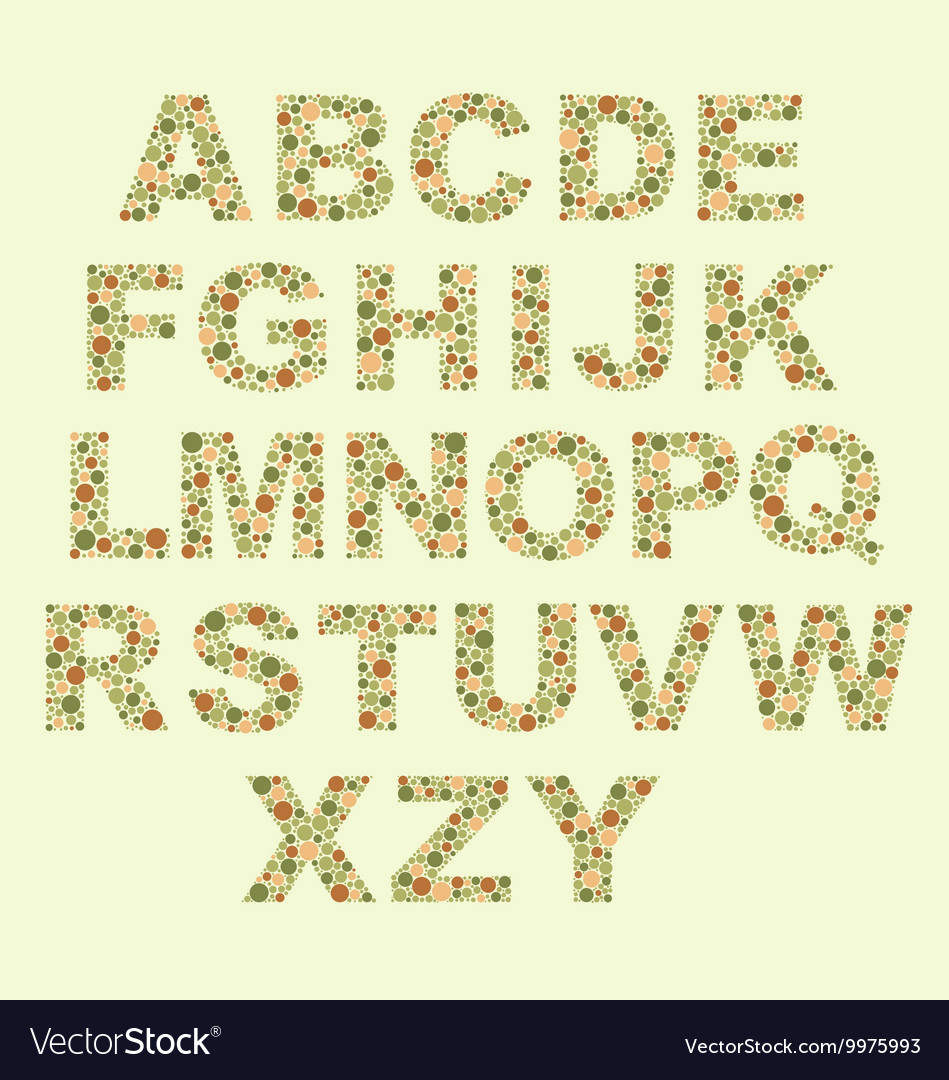 Alphabet mit Punkten