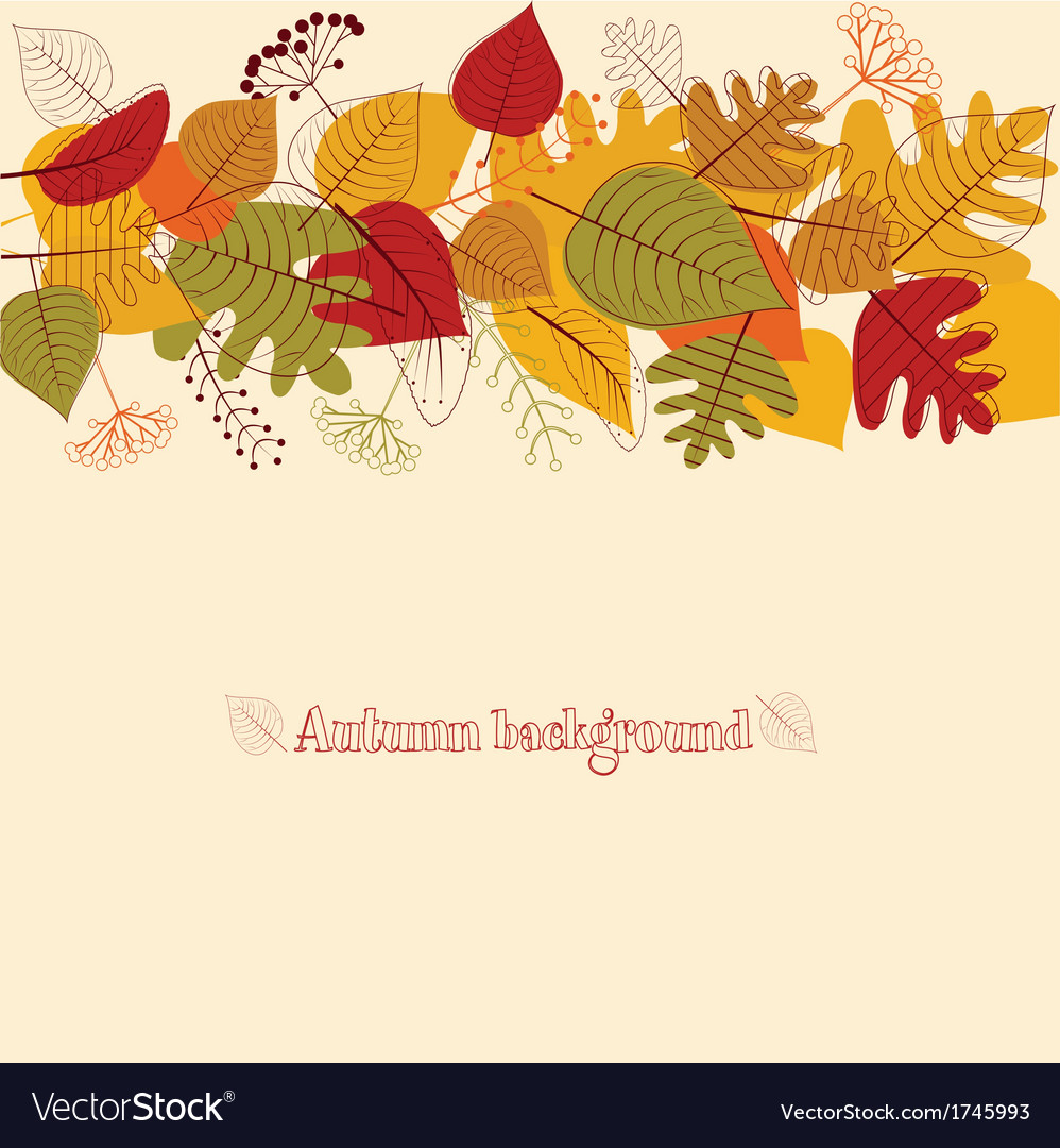 Background from autumn leaves Royalty Free Vector Image