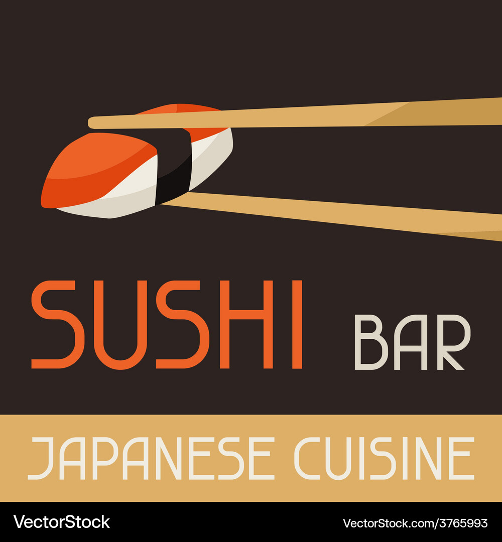 Background with sushi Royalty Free Vector Image