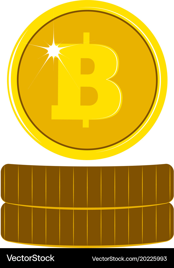 Bitcoin virtual money currency Royalty Free Vector Image