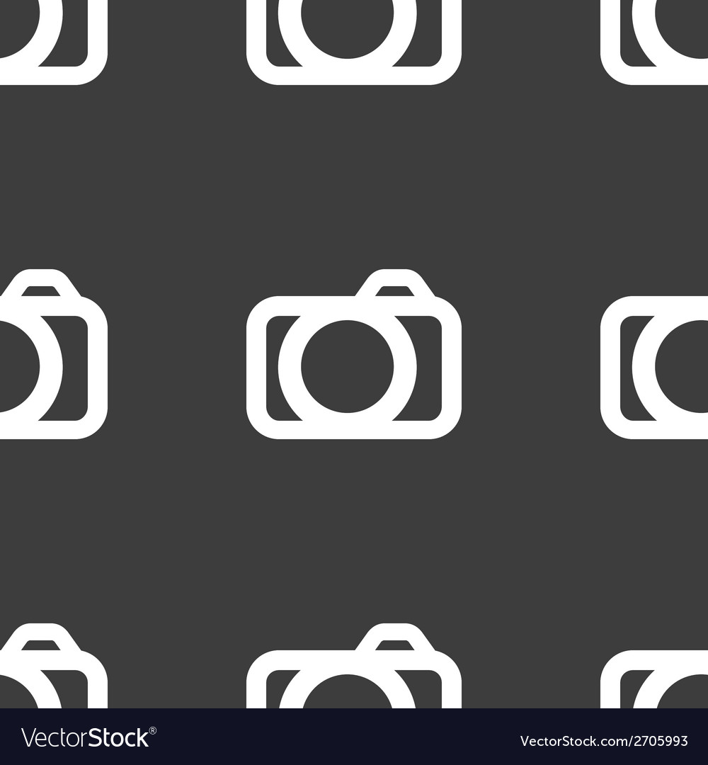 Camera web icon flat design seamless pattern
