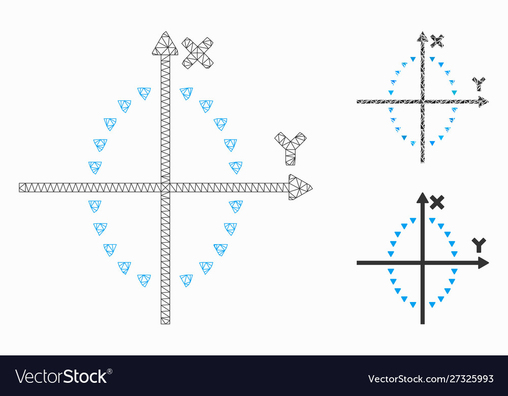 Dotted ellipse plot mesh 2d model vector image Dotted ellipse plot mesh 2d model