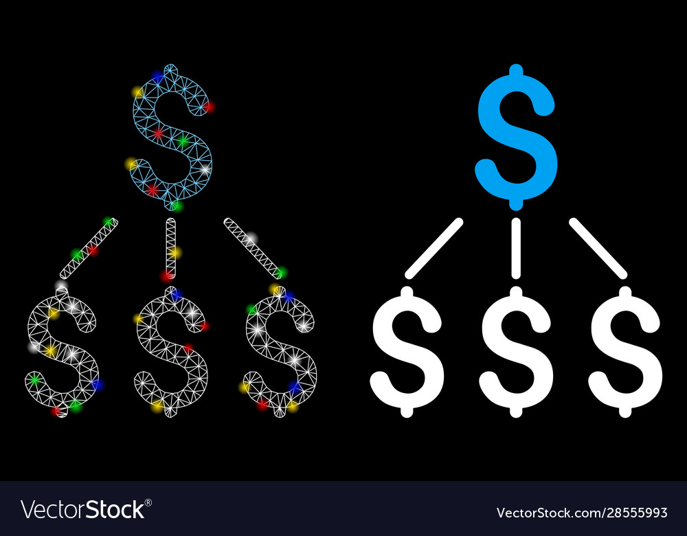 Flare mesh carcass financial structure icon