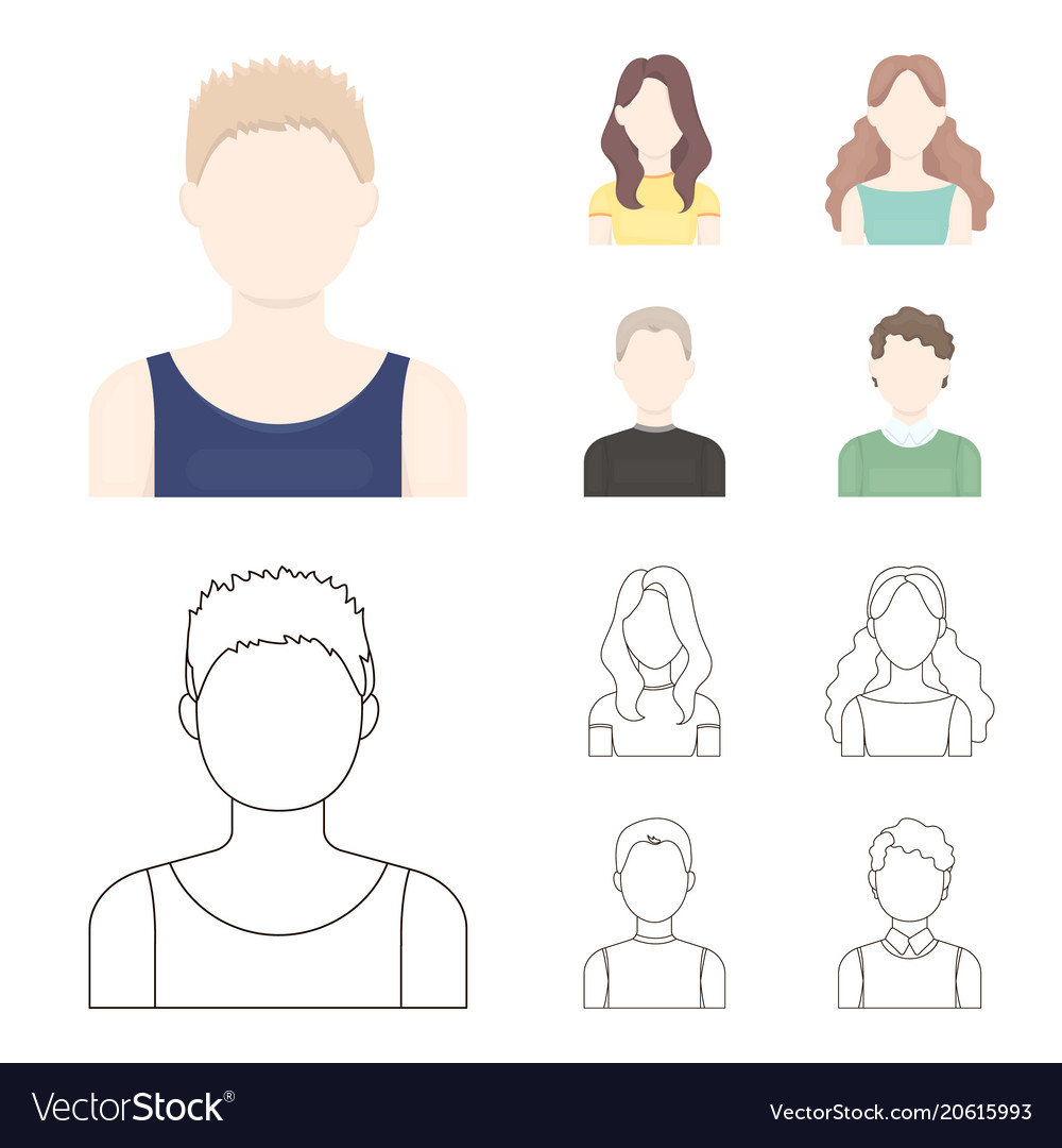 Girl With Long Hair Blond Curly Gray Haired Man Vector Image