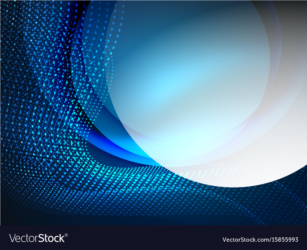 Glowing wave created with particles on dark color