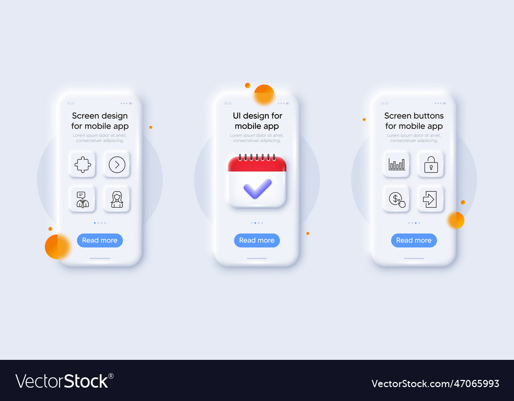 Lock login and support service line icons pack Vector Image Lock login and support service line icons pack
