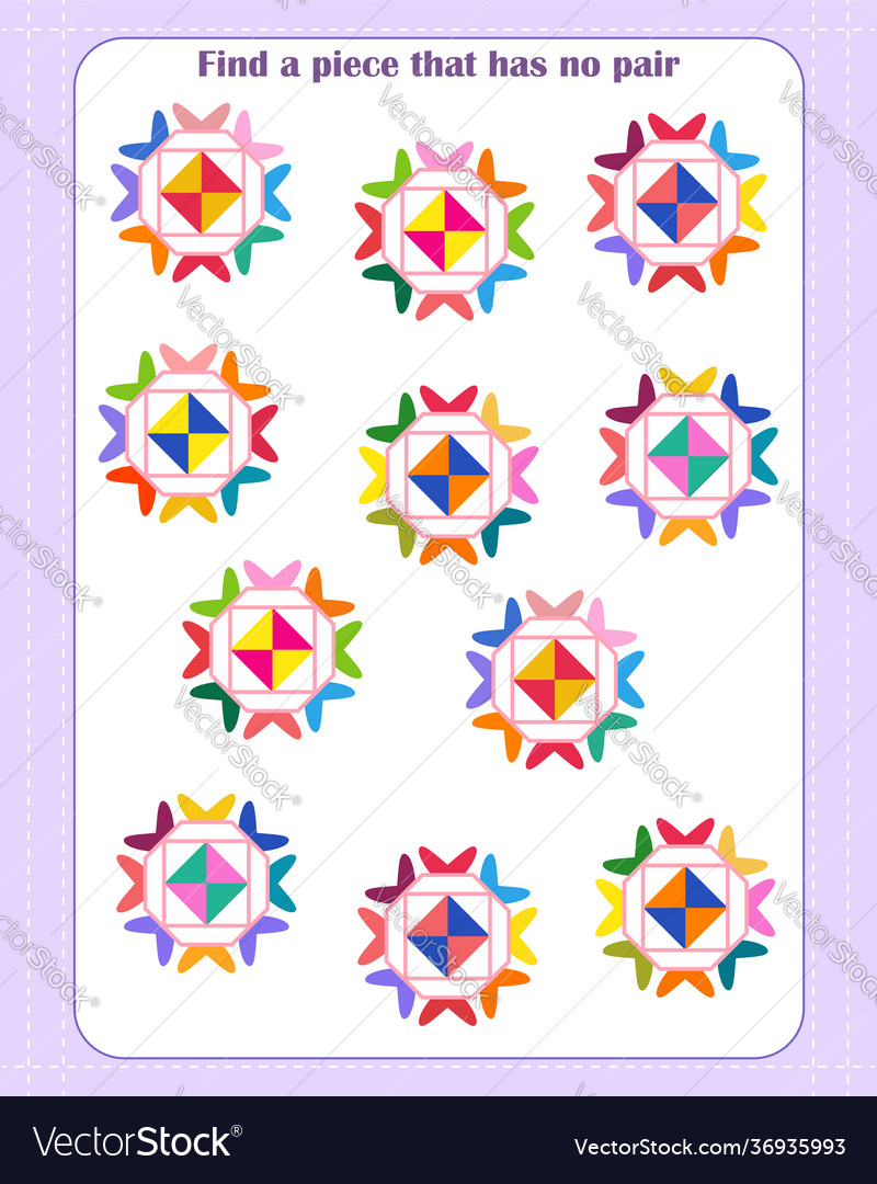 Logic game for children find which shape vector image Logic game for children find which shape