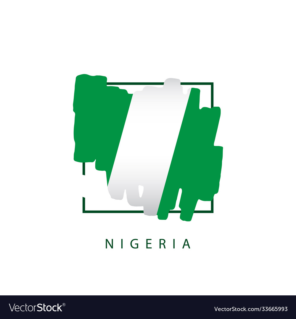 Nigeria brush logo template design Royalty Free Vector Image