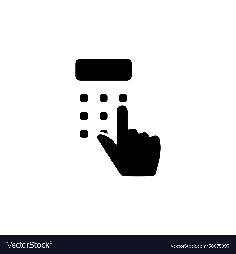 Pin code icon password and unlock access vector image Pin code icon password and unlock access