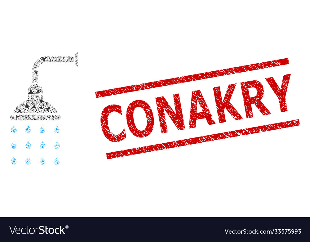 Shower recursion composition items vector image Shower recursion composition items