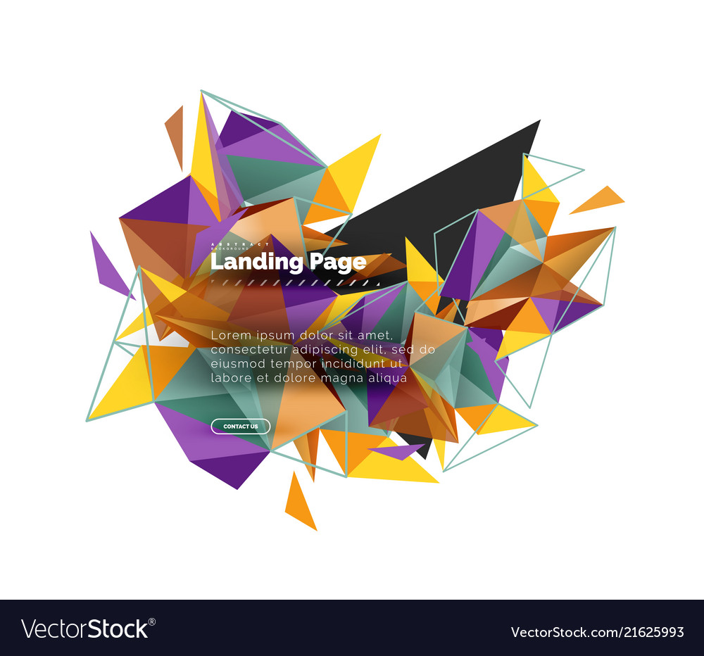 Triangular design abstract background landing