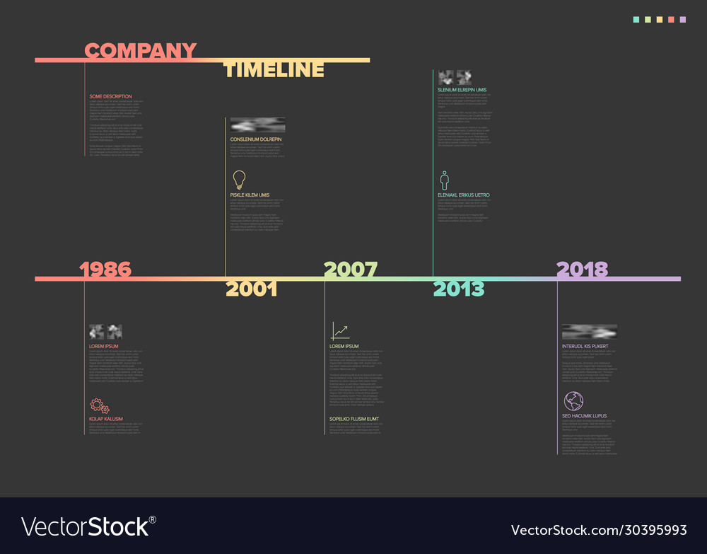 Typography infographic timeline report template