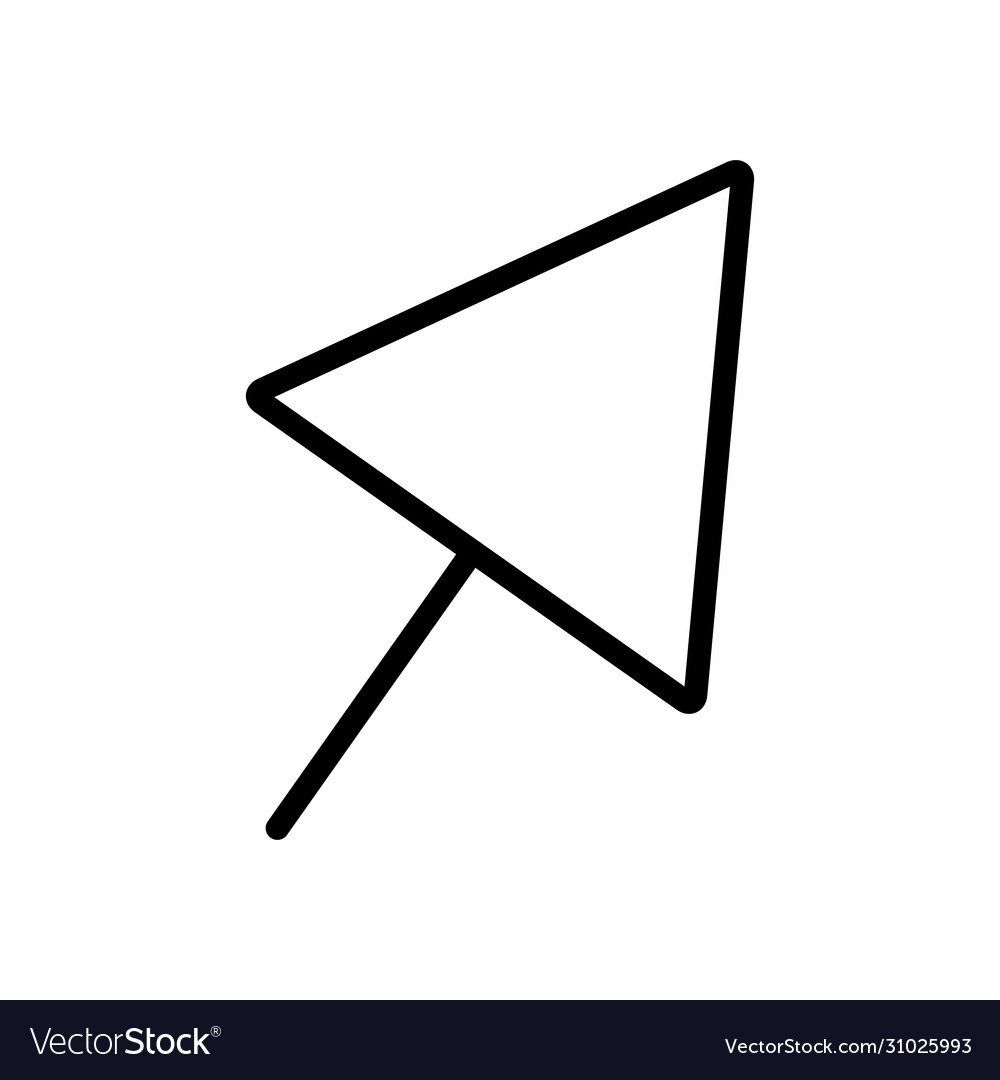 User interface concept location arrow icon line