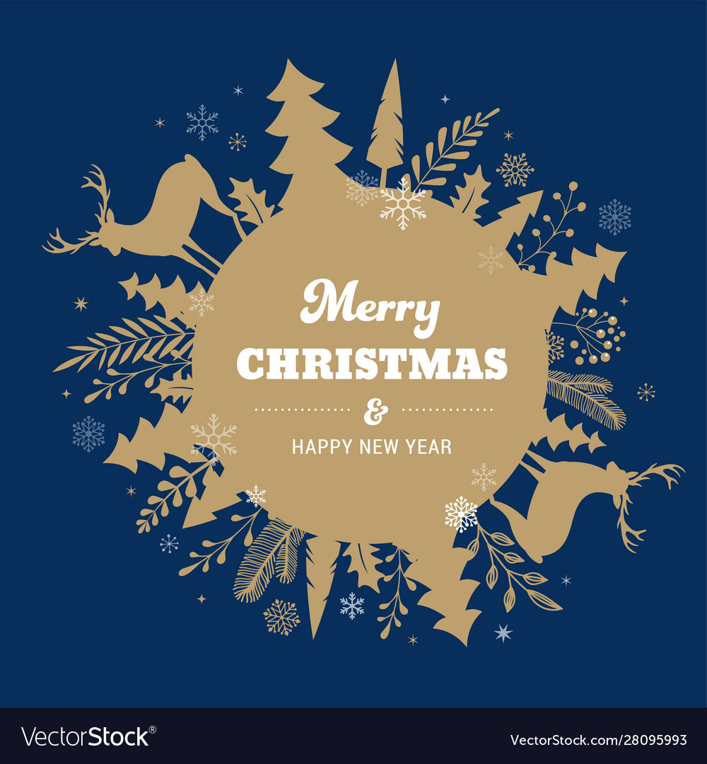 Winter background merry christmas abstract vector image Winter background merry christmas abstract