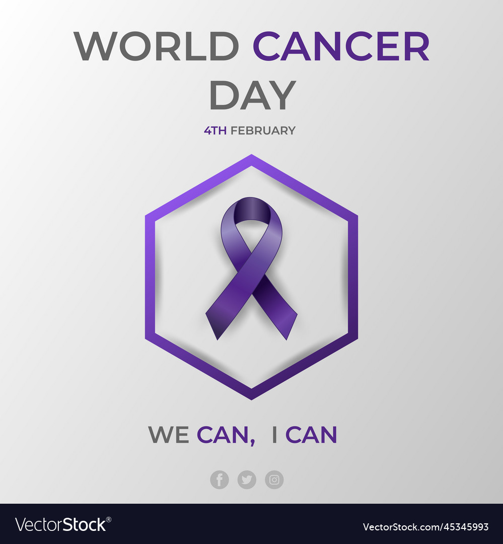 World cancer day logo Royalty Free Vector Image