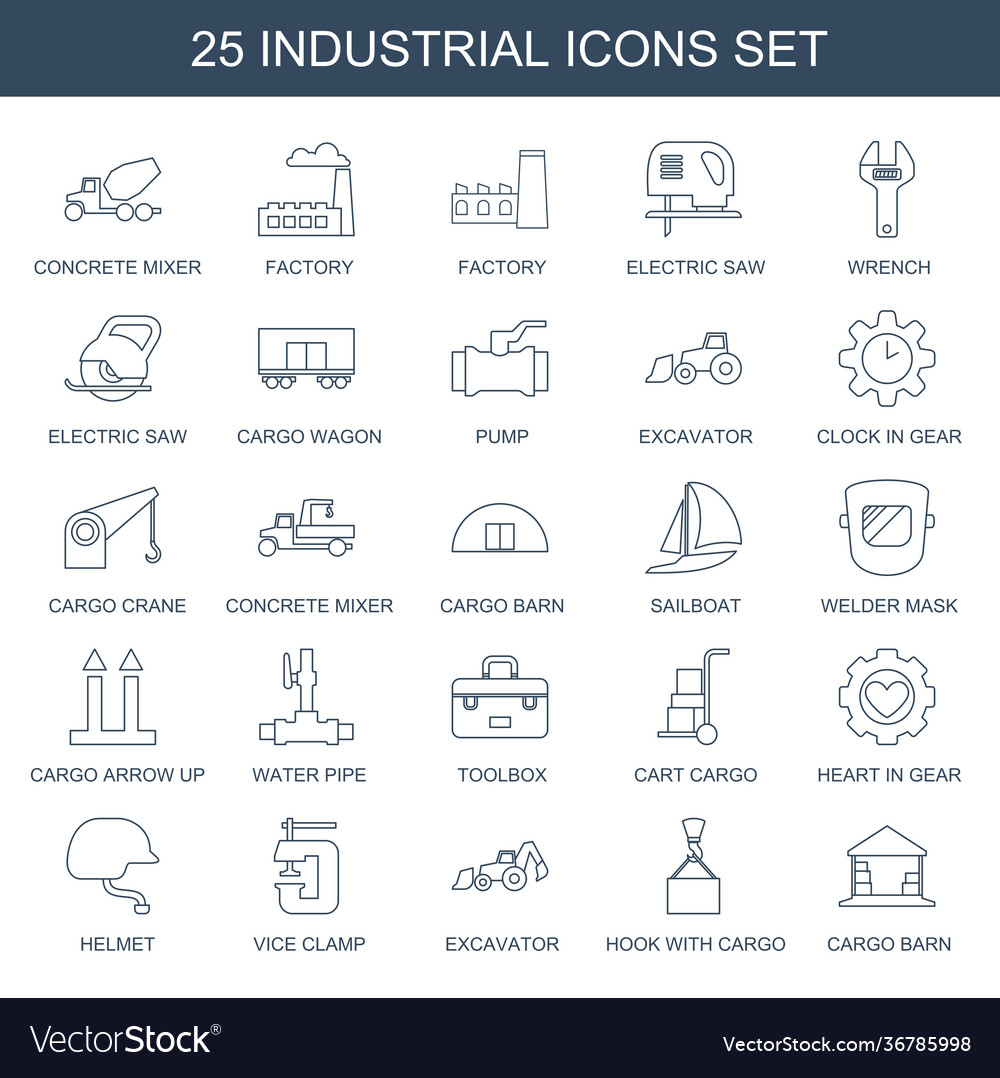 25 industrial icons