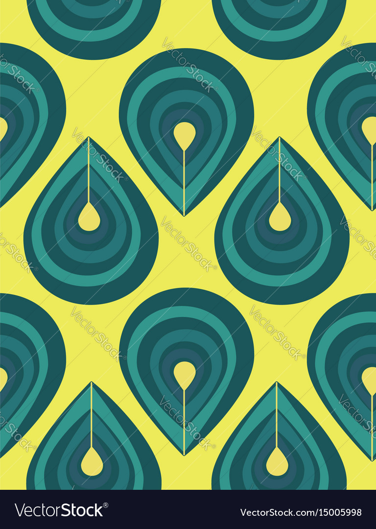 Abstract seamless pattern with blue drop elements