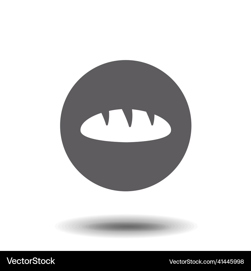Bread icon flat Royalty Free Vector Image - VectorStock