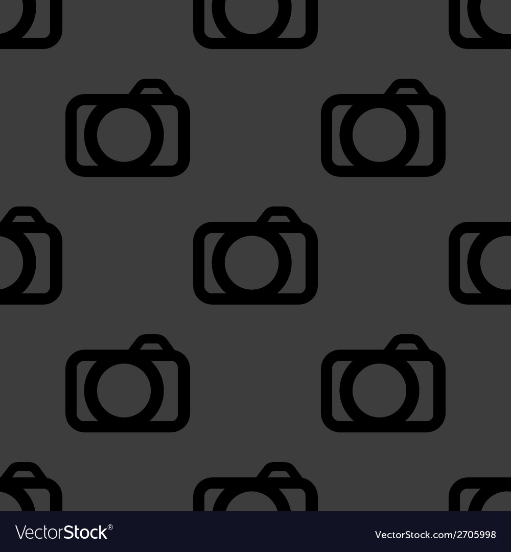 Camera web icon flat design seamless pattern