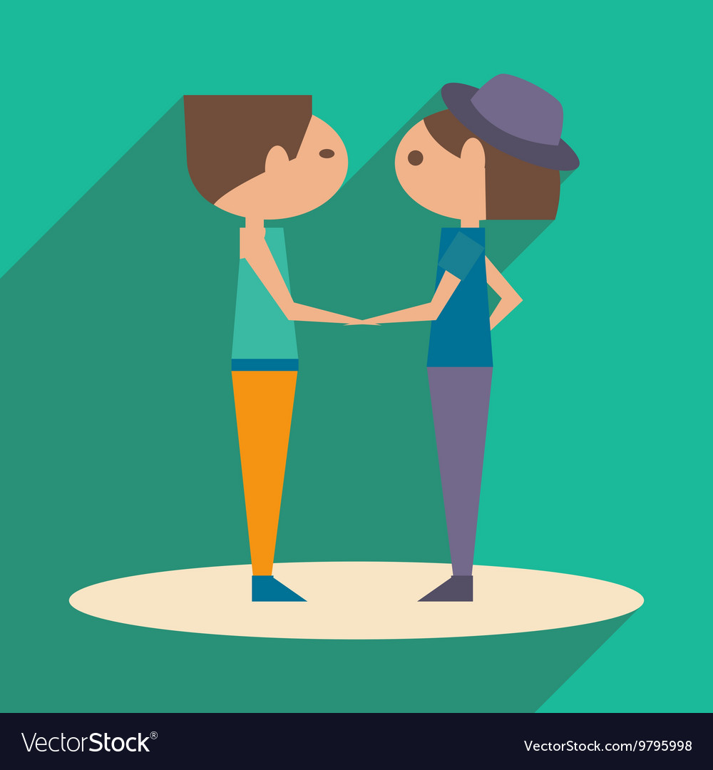 Flat with shadow icon and mobile application