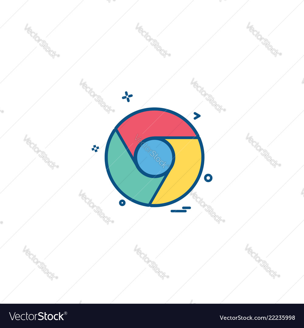 Google Chrome Icon Design Royalty Free Vector Image