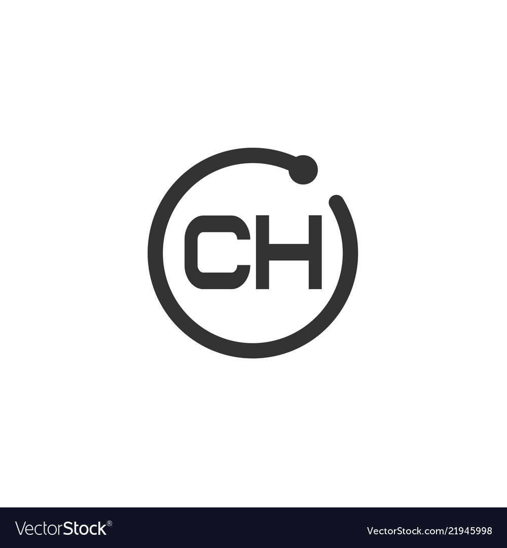 Initial letter ch logo template design