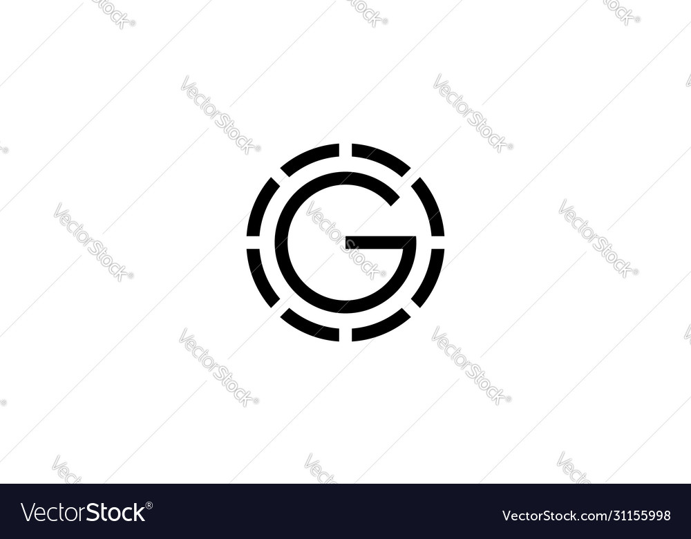 Initial o and g logo design concept Royalty Free Vector