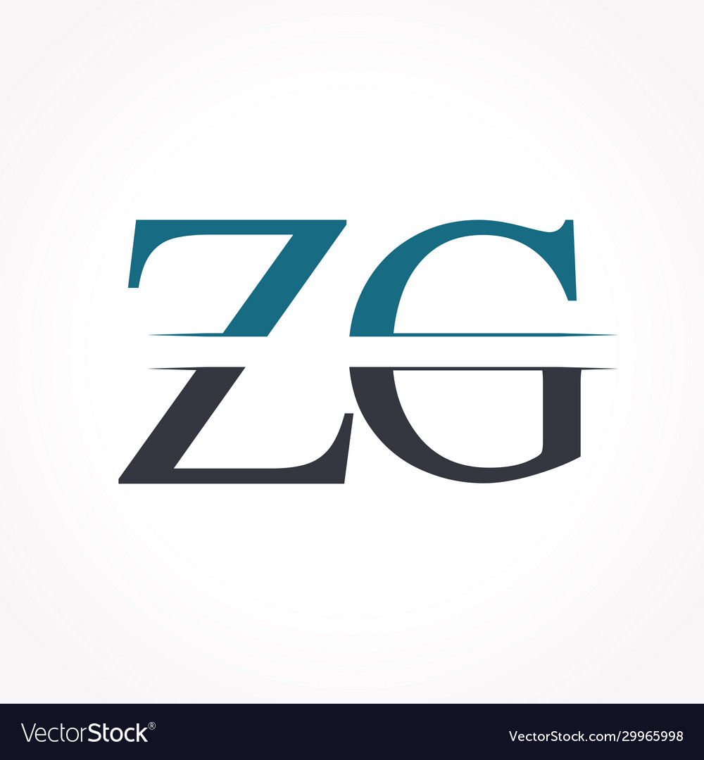 Initial zg logo design template creative letter Vector Image