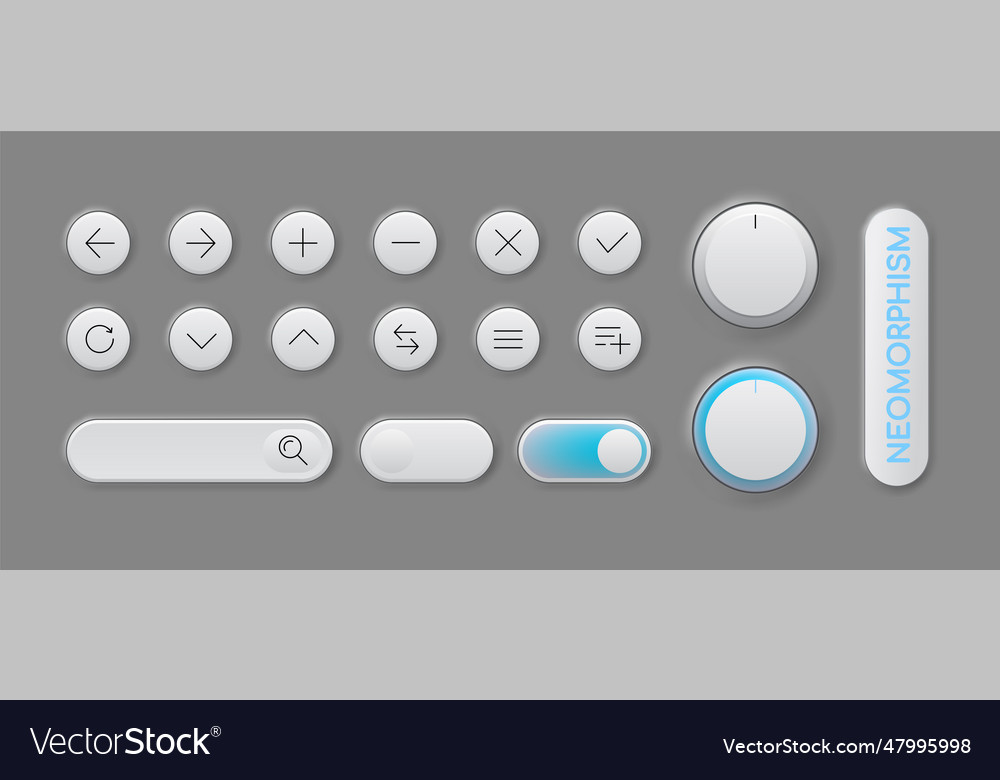 Modern trendy smoothy ui set of buttons for apps Vector Image Modern trendy smoothy ui set of buttons for apps