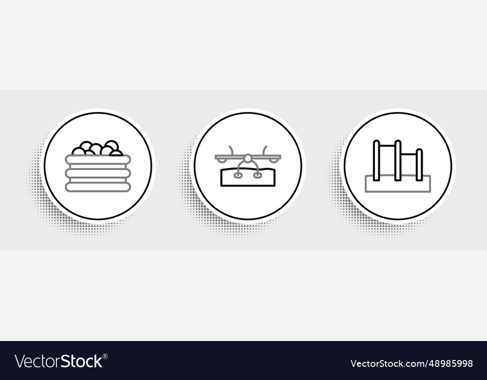 Set line horizontal bar pool with balls Vector Image Set line horizontal bar pool with balls