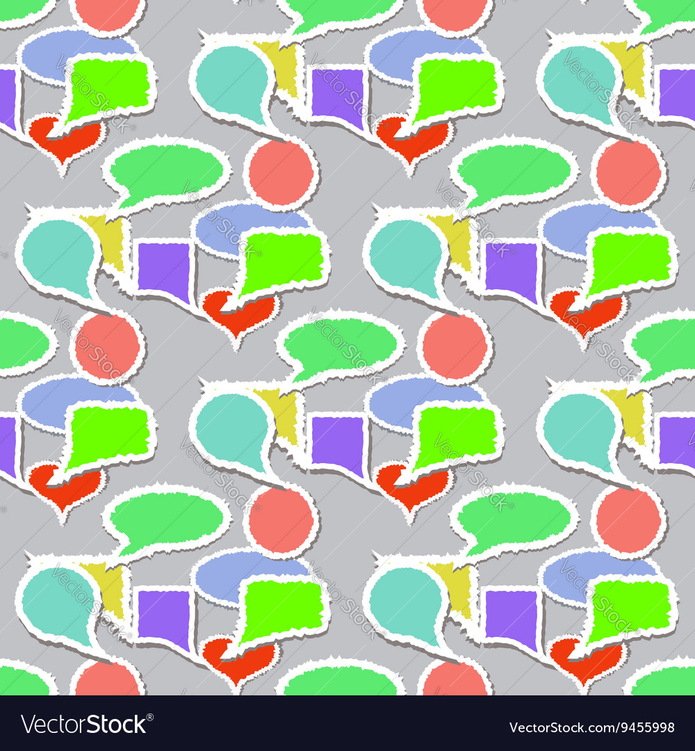 Speech bubbles pattern stickers background