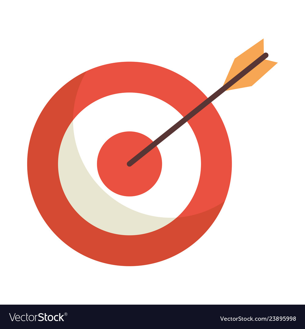 Target with arrow icon Royalty Free Vector Image