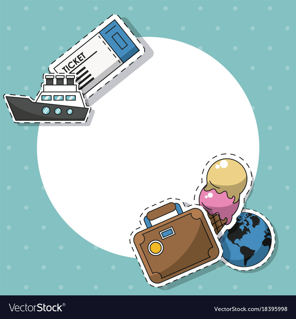 Travel Around The World Frame Royalty Free Vector Image Travel Around The World Frame Vector Image