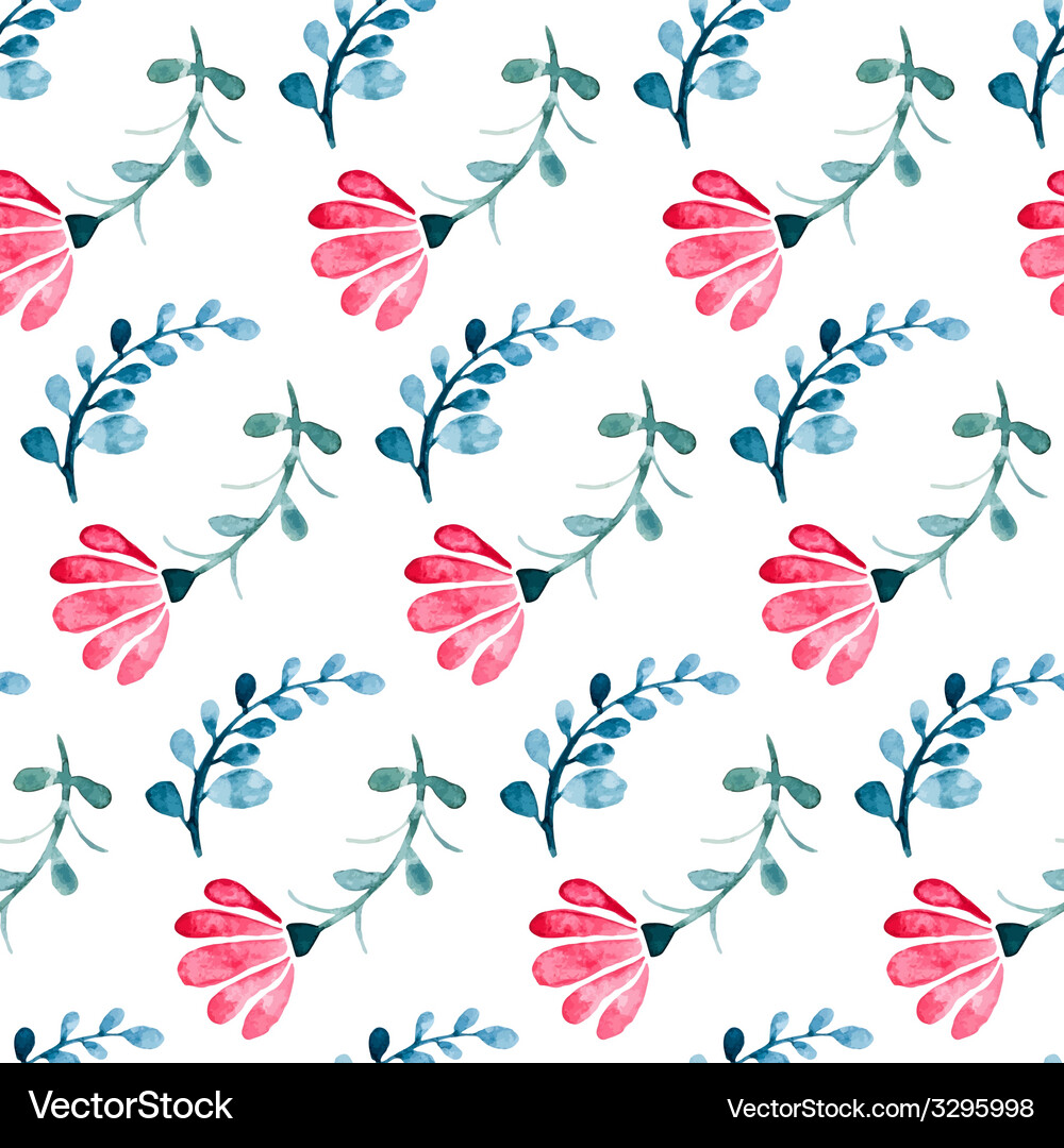 Watercolor seamless pattern Royalty Free Vector Image