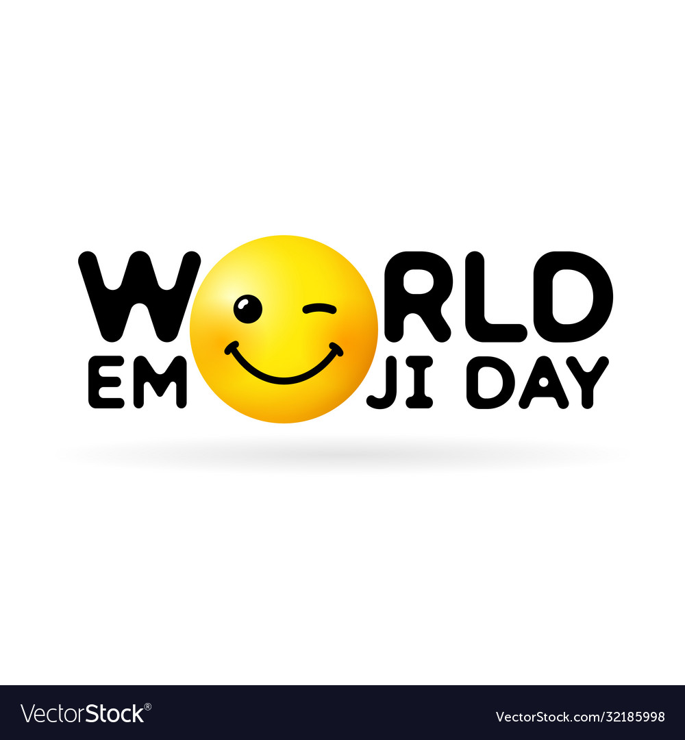 World emoji day happy banner