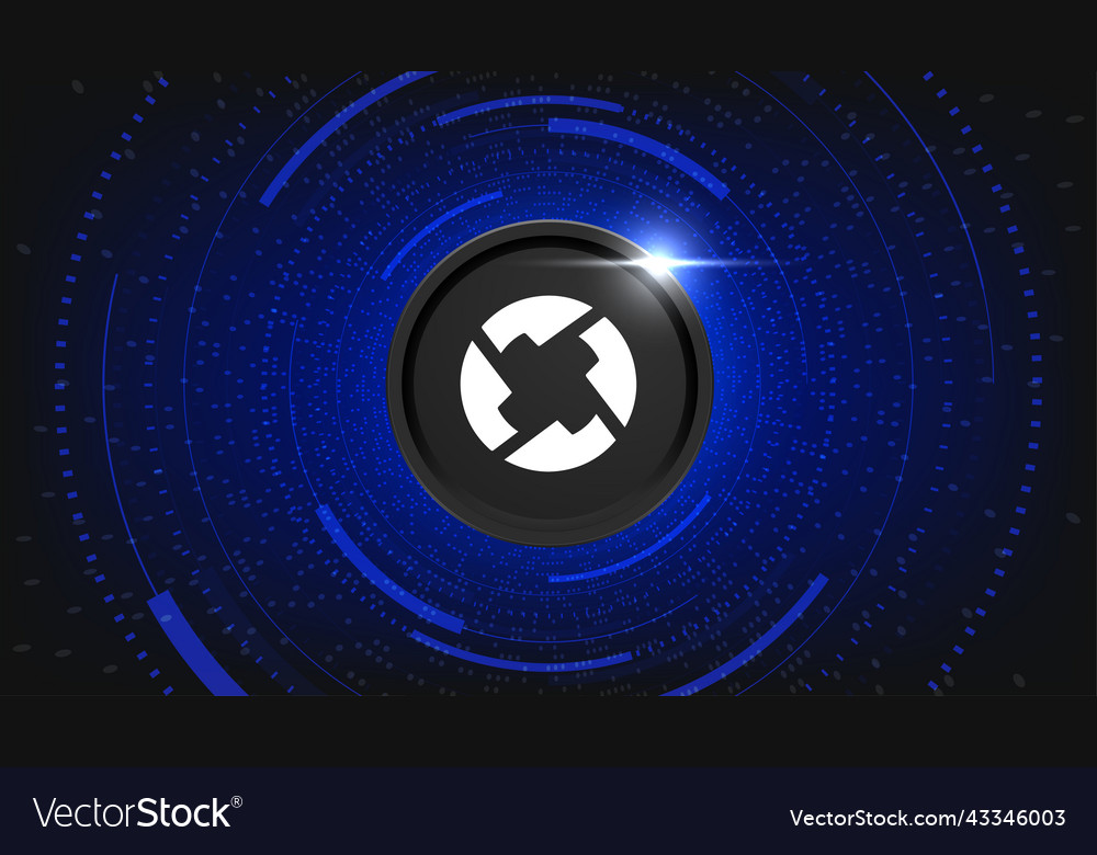 0x Zrx Crypto Currency Themed Banner Icon Vector Image