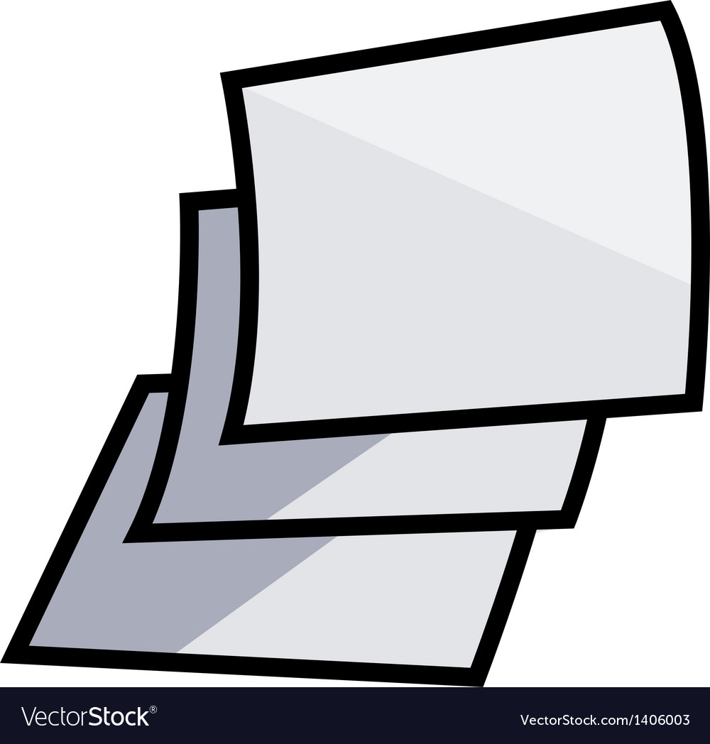 A paper is placed Royalty Free Vector Image - VectorStock