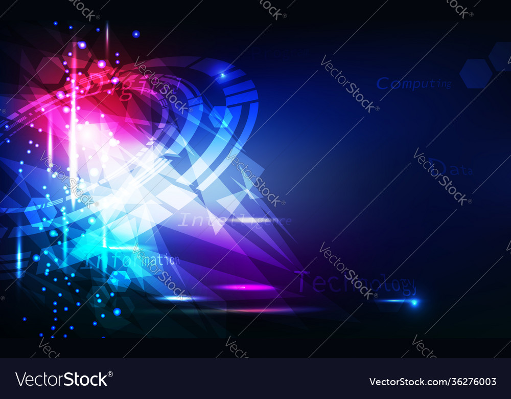 Abstract technology background triangle and ring vector image Abstract technology background triangle and ring