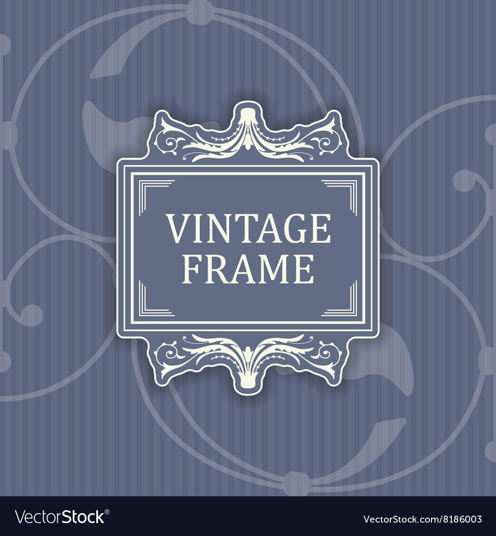 Background with a pattern vintage style frame
