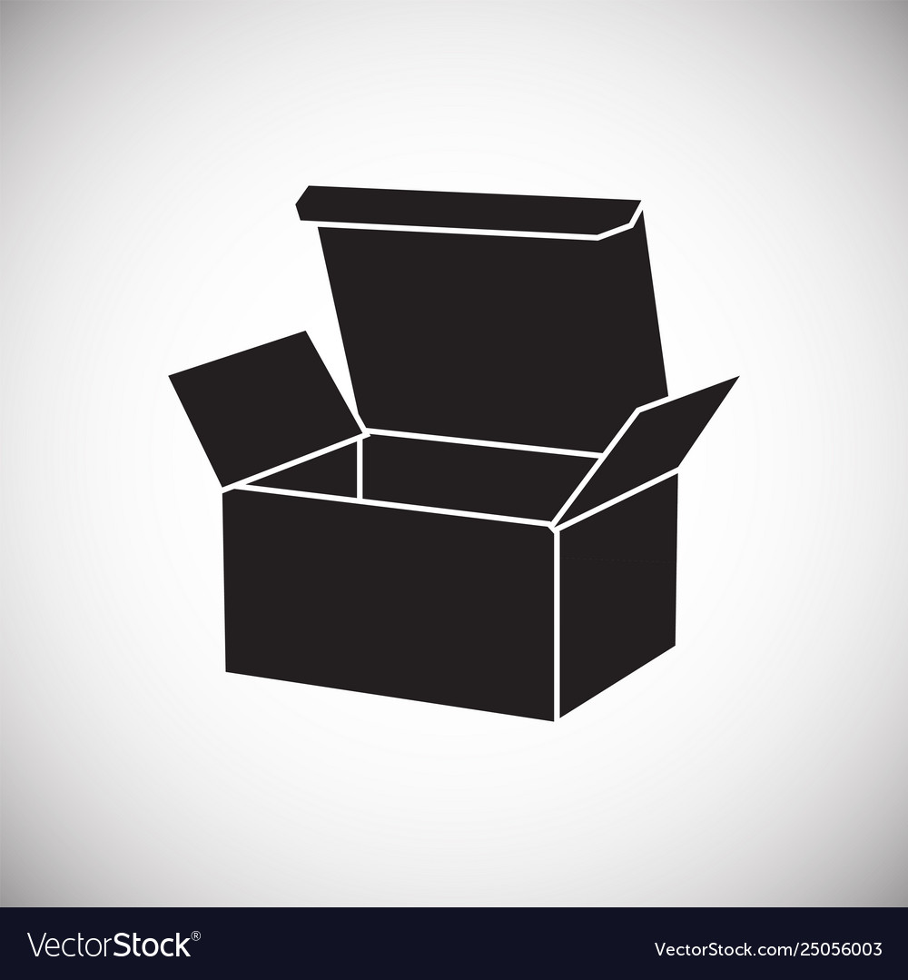 Box icon on background for graphic and web design Vector Image Box icon on background for graphic and web design