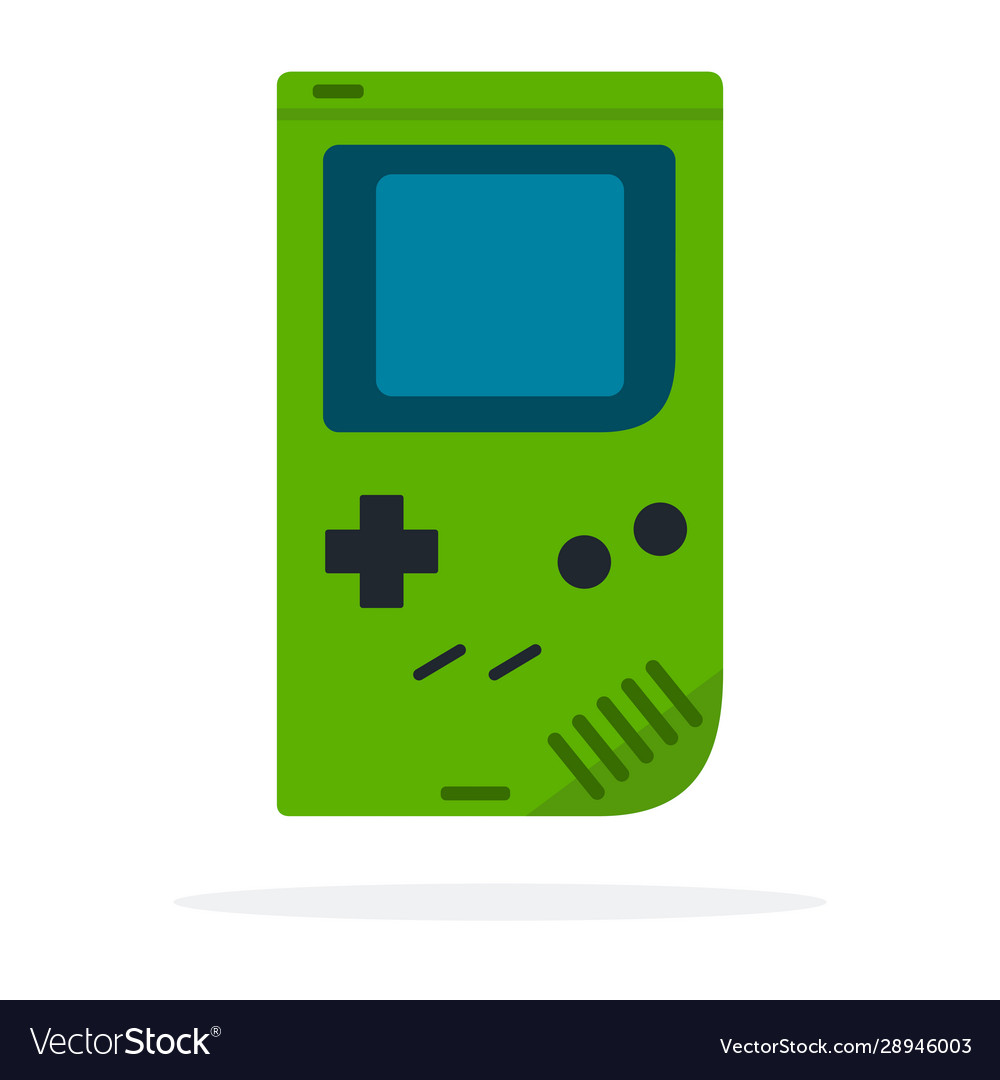 Mobile video game icon flat isolated Royalty Free Vector