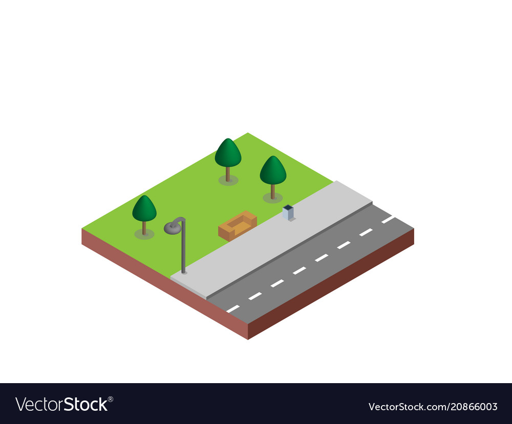 Parkbank n isometrische Projektion notwendig