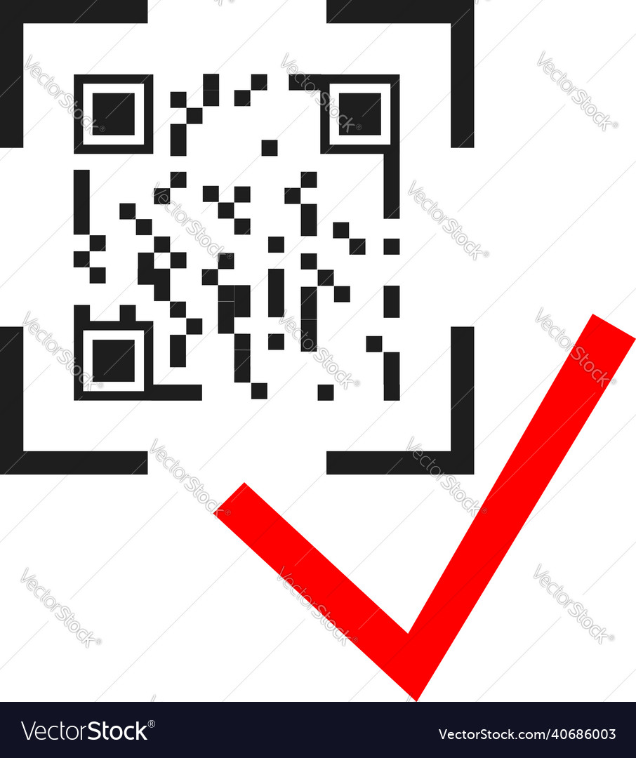 Qr code has passed the access check vector image Qr code has passed the access check