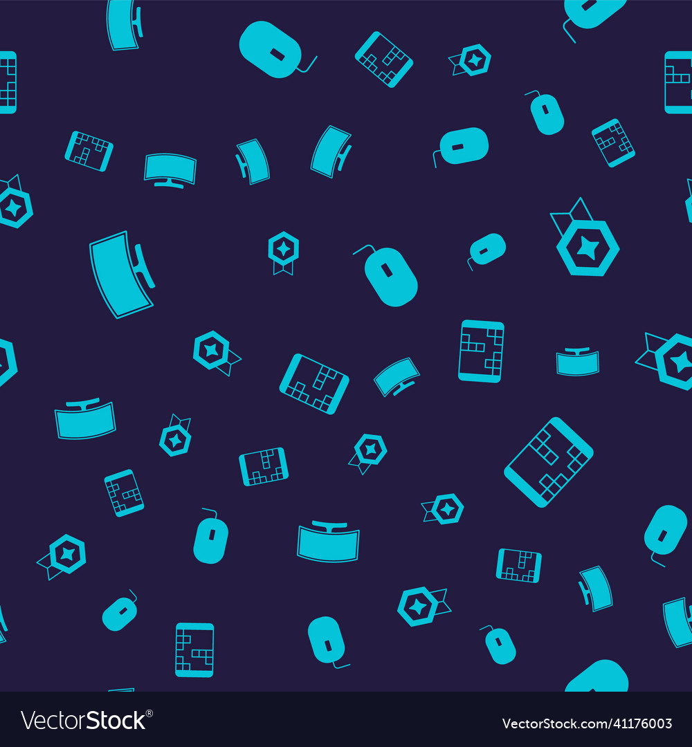 Set computer monitor game rating with medal vector image Set computer monitor game rating with medal