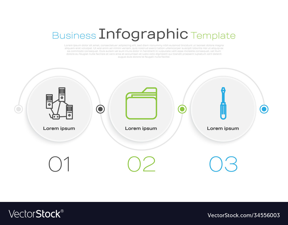 Set line computer network document folder vector image Set line computer network document folder