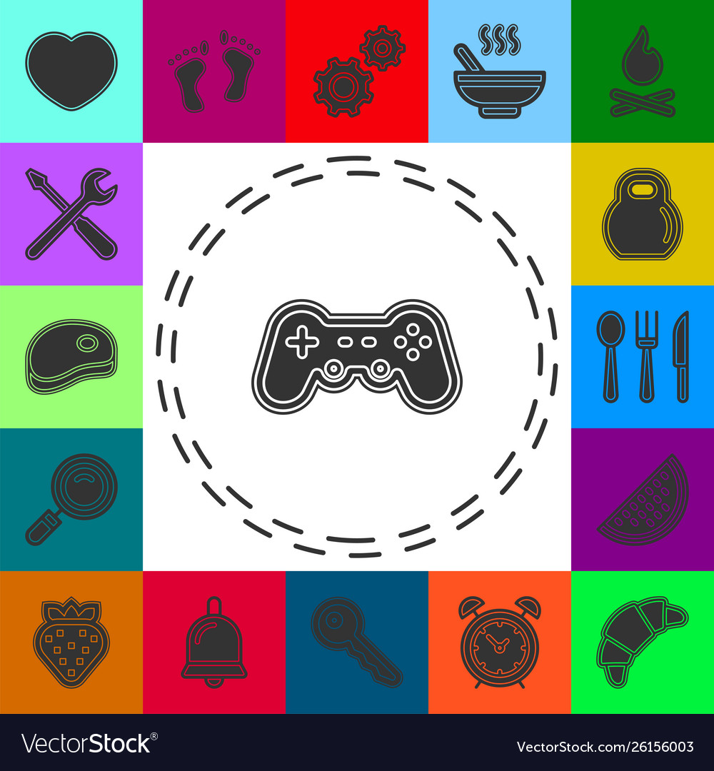 Simple game controller icon vector image Simple game controller icon