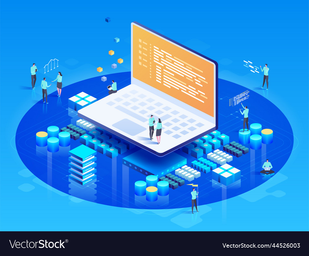 Software web development programming concept vector image Software web development programming concept