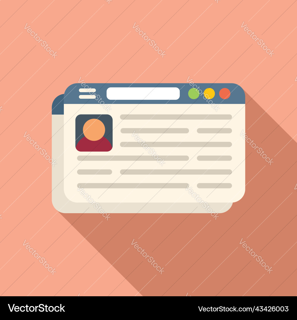 Web page icon flat platform system Royalty Free Vector Image