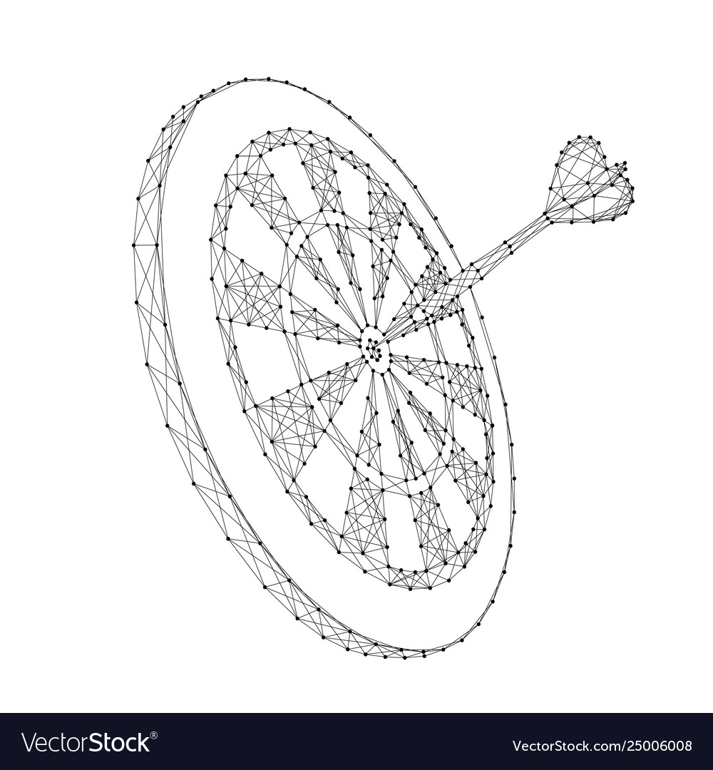 Abstract Dart Target with Darts