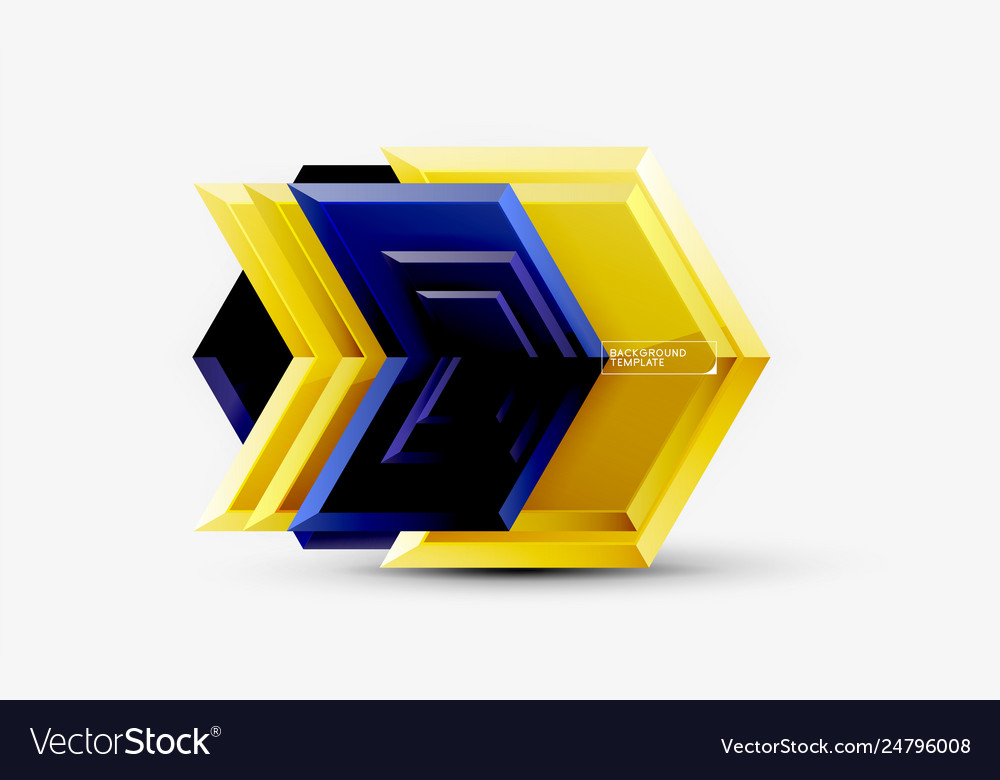 Abstract glossy techno arrows background vector image Abstract glossy techno arrows background